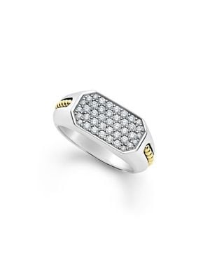 Lagos Anthem Pavé Diamond Signet Ring - White