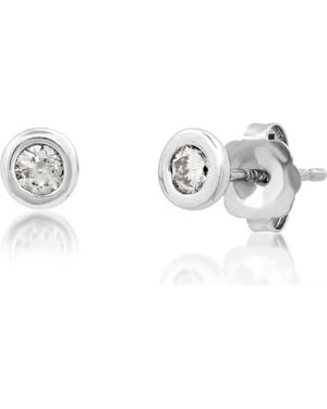 Elliot Young 14K Diamond Bezel Stud Earring - Metallic