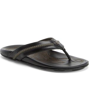 Olukai Mea Ola Flip Flop - Black