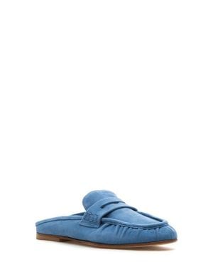 275 Central Vivien Penny Loafer Mule - Blue