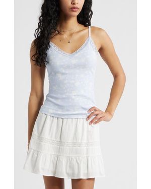 BP. Lace Trim V-Neck Camisole - Blue