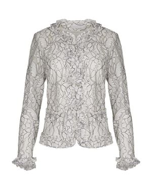 Anne Fontaine Giana And Sheer Top - Gray