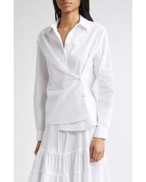Paloma Wool Donald Stripe Button-Up Shirt - White