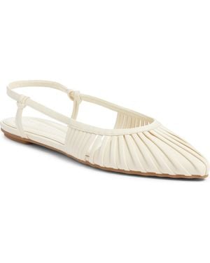 Open Edit Kaira Woven Slingback Flat - White