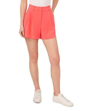 Cece Pleated High Waist Shorts - Red