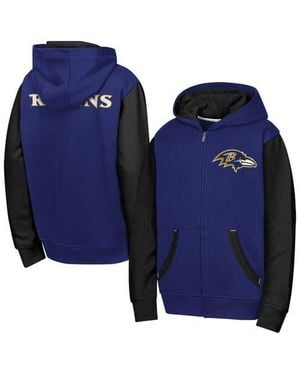 Outerstuff Youth Baltimore Ravens Stadium Colorblock Full-Zip Hoodie - Blue