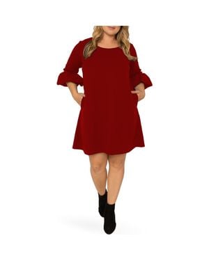 Standards & Practices Stella Crepe Knit Dress - Red