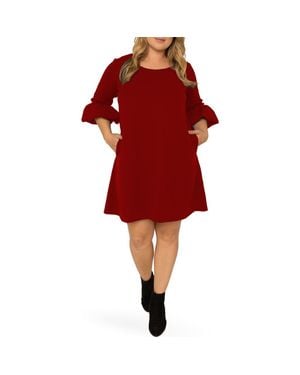 Standards & Practices Stella Crepe Knit Dress - Red