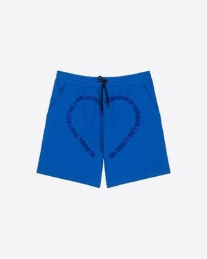le PERE Hk Versailles Hearts Sweat Shorts - Blue