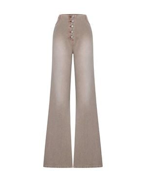 Pcfg Pure Cotton Regular Fit Flare Denim Pant - Gray