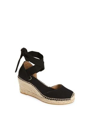 Toni Pons Julia Anke Wrap Wedge Espadrille - Black