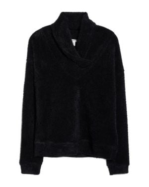 Splendid Rowan Fuzzy Cowl Neck Sweater - Black