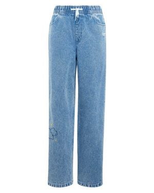adidas Originals Kids' Originals Cloud Graphic Elastic Waist Jeans - Blue