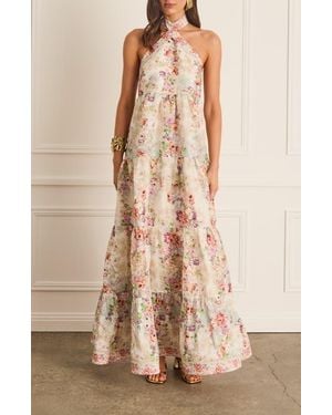 Aqua Blu Australia Dianthus Evelyn Maxi Dress - Natural