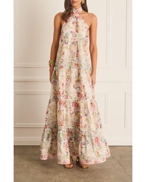 Aqua Blu Australia Dianthus Evelyn Maxi Dress - Natural