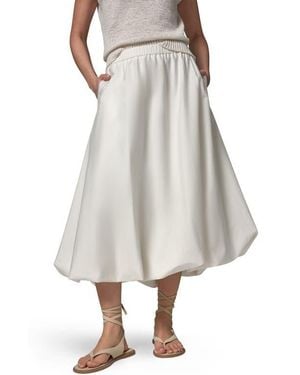 Donna Karan Stretch Poplin Bubble Skirt - Gray