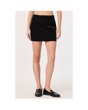 Astr Arielle Faux Leather Skort - Black