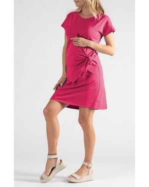 Cache Coeur Matelot Maternity/Nursing Dress - Pink