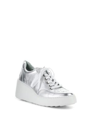 Fly London Derk Platform Wedge Sneaker - White