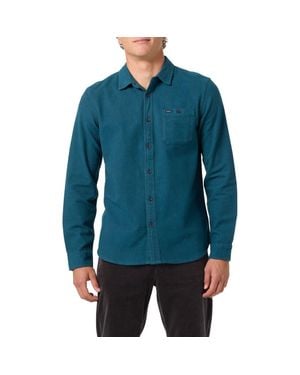 O'neill Sportswear Regent Flannel Button-Up Shirt - Blue