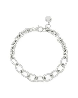 AllSaints Flex Oval Link Chain Bracelet - White