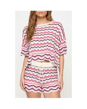 LSPACE Sun Chaser Stripe Top - Pink