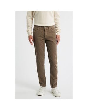 Brax Chuck Hi Flex Fancy Modern Fit Five-Pocket Pants - Natural
