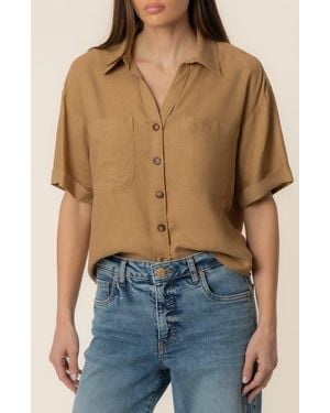 Kut From The Kloth Brianna Boxy Shirt - Blue