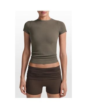 NikeSKIMS Ribbed Seamless T-Shirt - Gray