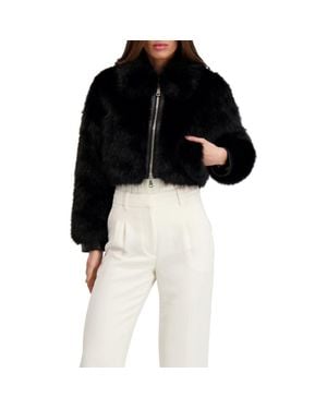 Lyla Grant Fur-Free Fox (Faux Fur) Zip Bolero - Black