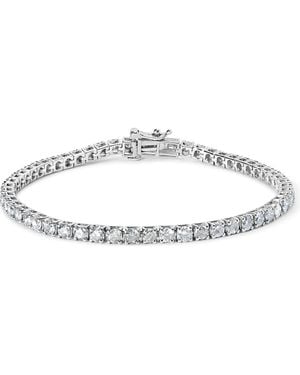 Haus of Brilliance 10K 5.00 Cttw Natural Diamond Tennis Bracelet - Metallic