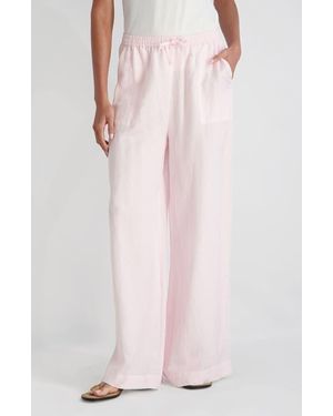 French Connection Cooper Wide Leg Drawstring Pants - Pink