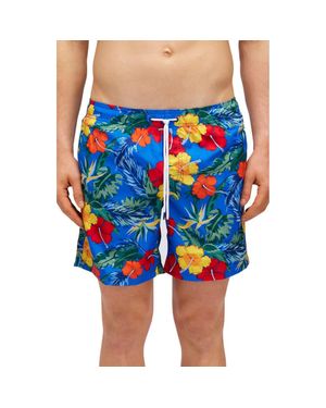 Sundek Floral Board Shorts - Blue