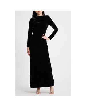 Sonya Moda Fiore Cutout Velvet Dress - Black