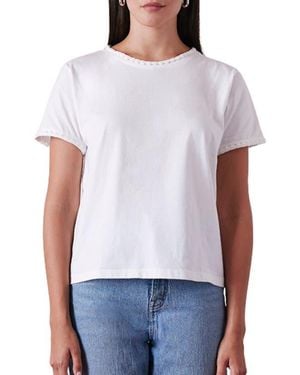 Paneros Clothing Organic Cotton Crochet Heirloom Tee - White