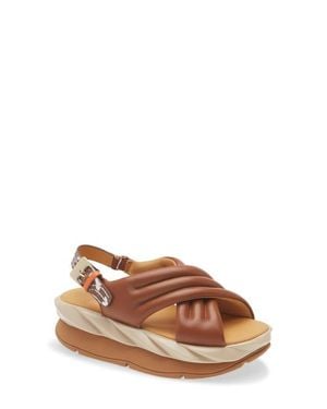 4Ccccees Mellow Mana Platform Slingback Sandal - Brown