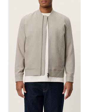 Les Deux Como Solid Bomber Jacket - Gray