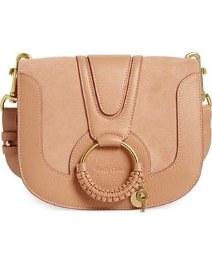 See By Chloé Hana Suede & Leather Shoulder Bag - Natural