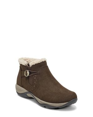 Easy Spirit Erique Water Repellent Faux Shearling Lined Bootie - Brown