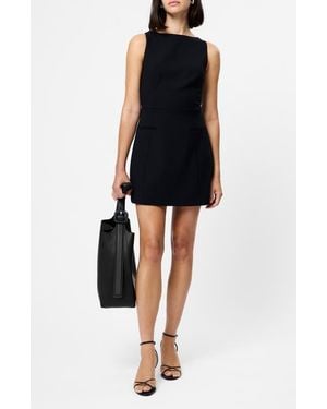 French Connection Whisper Boatneck Minidress - Black