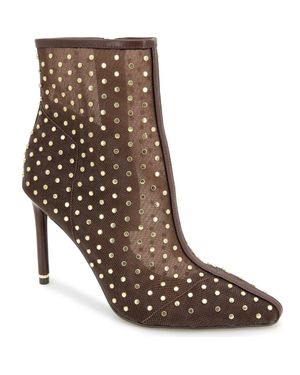 Kenneth Cole Quincy Stud Mesh Bootie - Brown