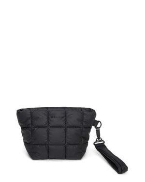 VEE COLLECTIVE Porter Water Resistant Quilted Recycled Nylon Clutch - Black