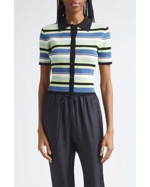 Toccin Shae Button Front Polo - Blue