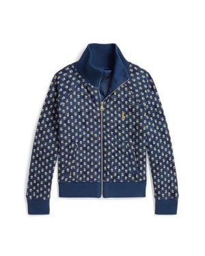 Polo Ralph Lauren Kids' Quilted Jacquard Full Zip Jacket - Blue
