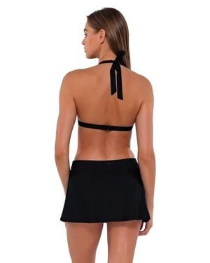 Sunsets Sporty Swim Skirt Bottoms - Black