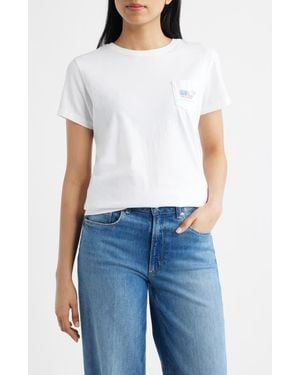 Vineyard Vines Flag Whale Graphic Pocket T-Shirt - White