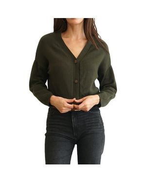 Paneros Clothing Diana Cropped Cardigan - Black