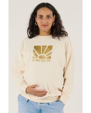 Cache Coeur Maternity And Nursing Print Sweat Sunny - Natural