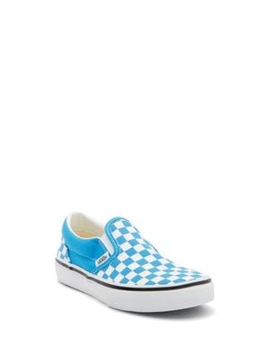 Vans Kids' Classic Checker Slip-On - Blue