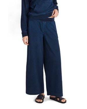Haven Well Within Cotton Terry Wide Leg Pants - Blue